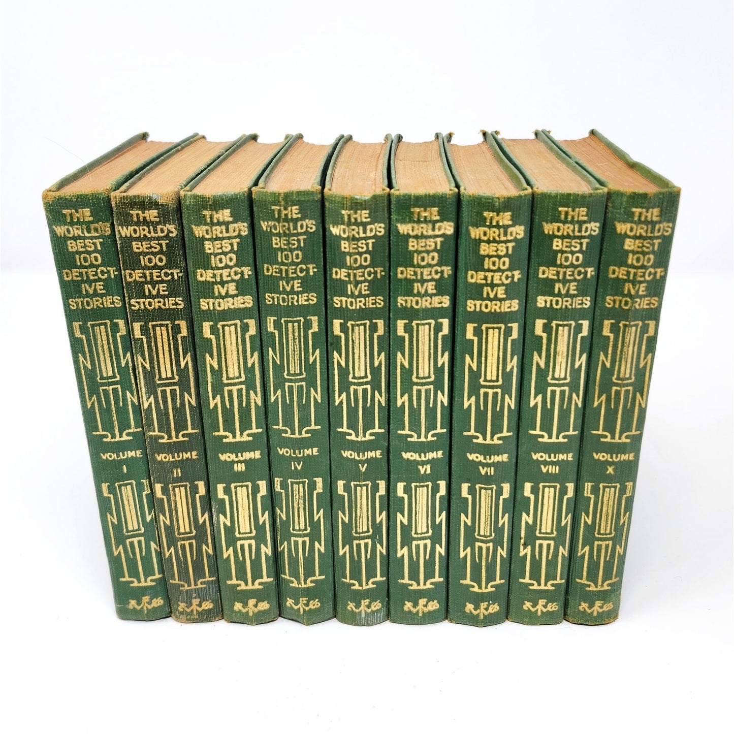 The World's Best 100 Detective Stories, Antique Hardcover Set of 9, 1929