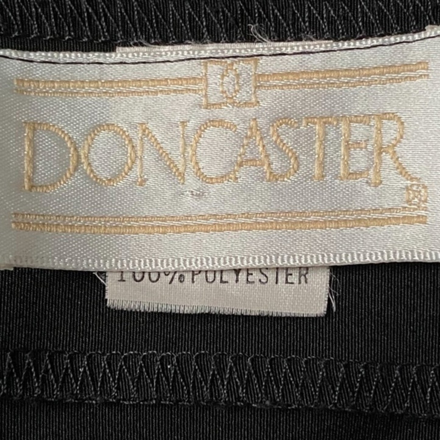 VINTAGE Doncaster Gathered Turtle Neck‎ Black Blouse Sz. M