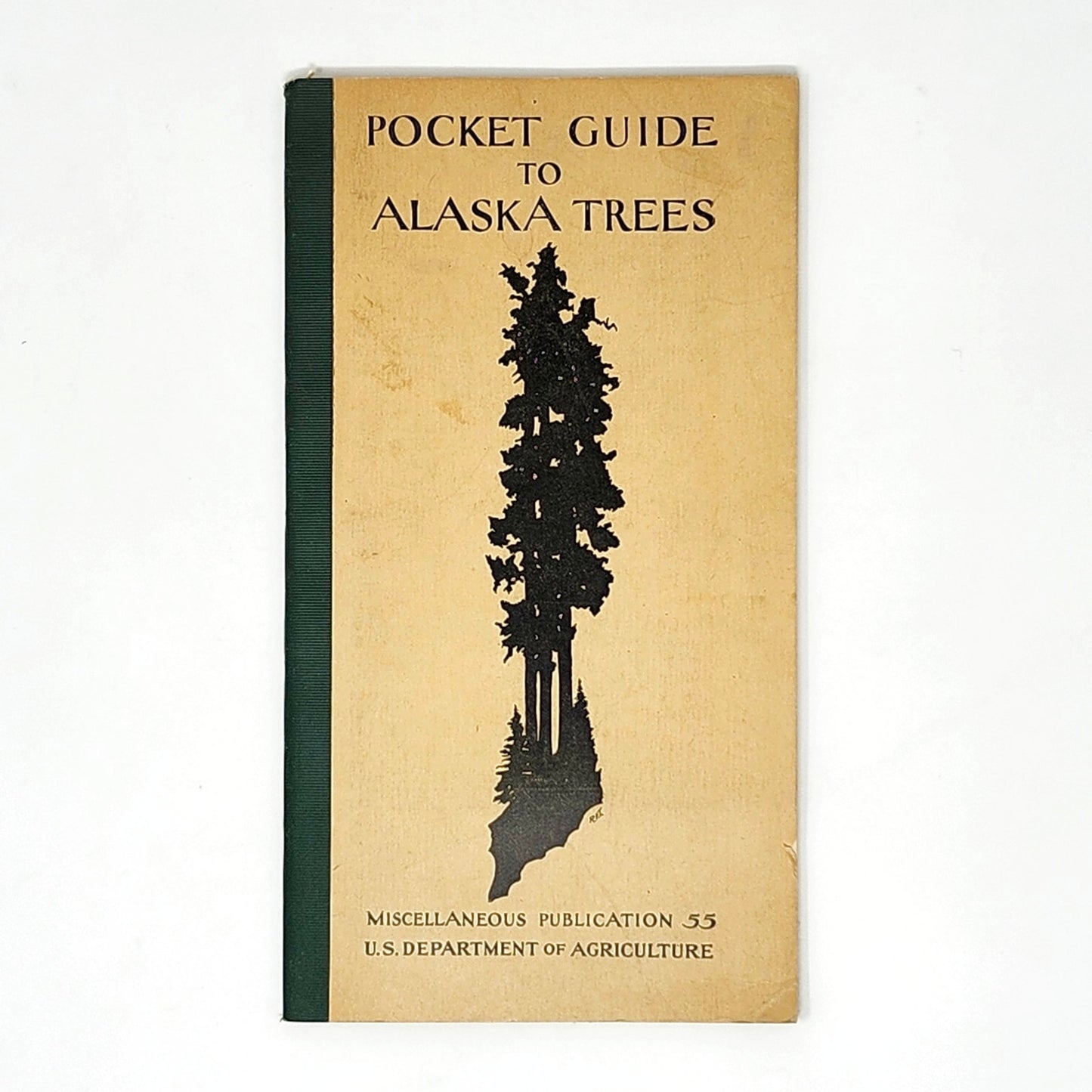 Pocket Guide to Alaska Trees — 1929 USDA Antique, Fold-Out Map
