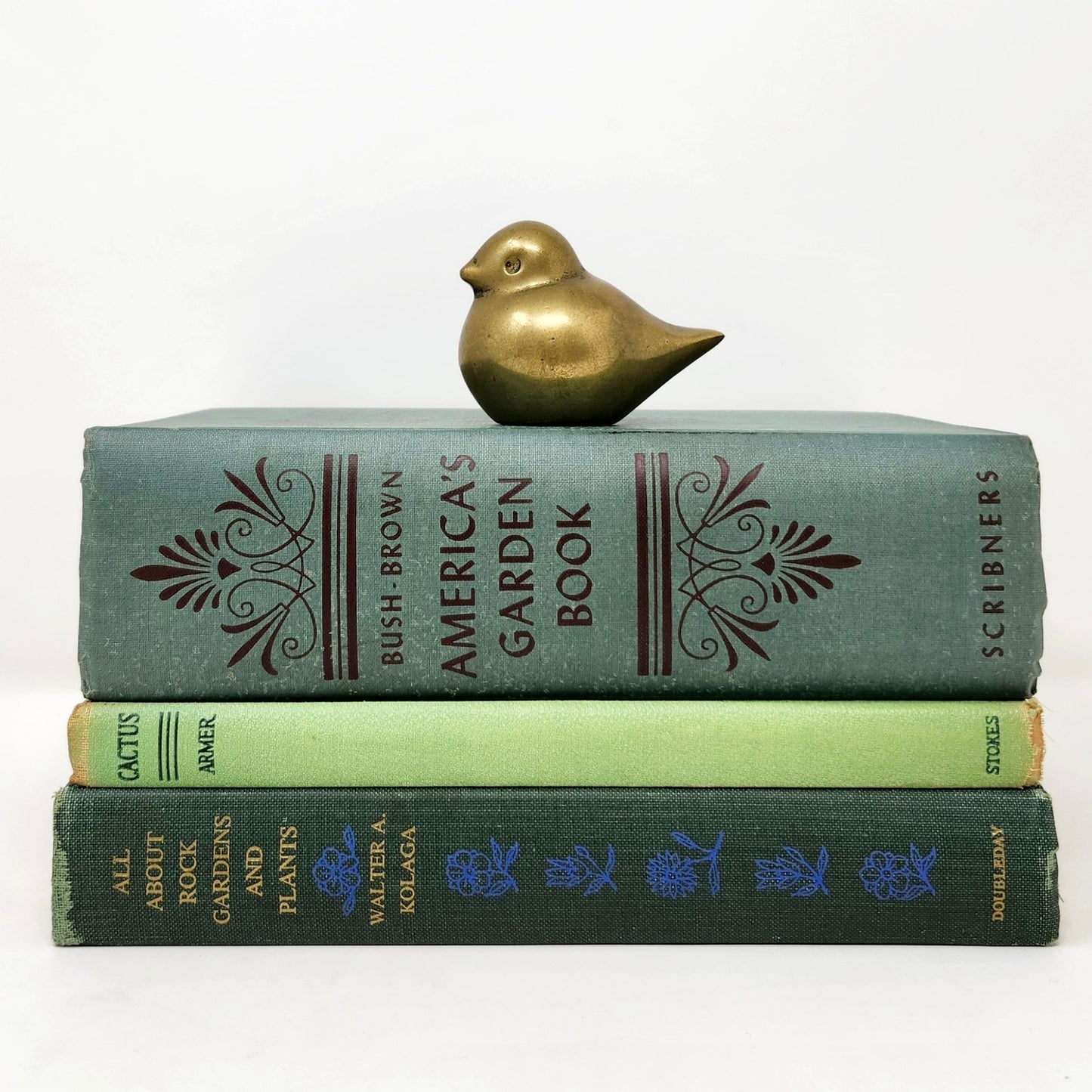 Vintage Green Gardening Book Set of 3 — Armer, Bush-Brown & Kolaga