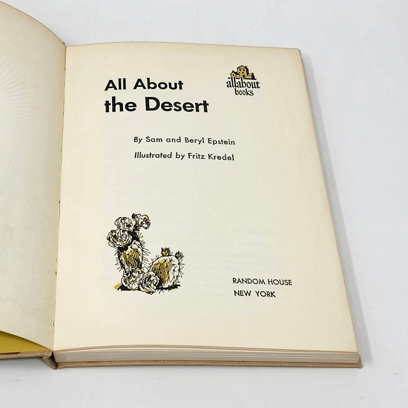All About The Desert, Sam and Beryl Epstein, 1957 Hardcover
