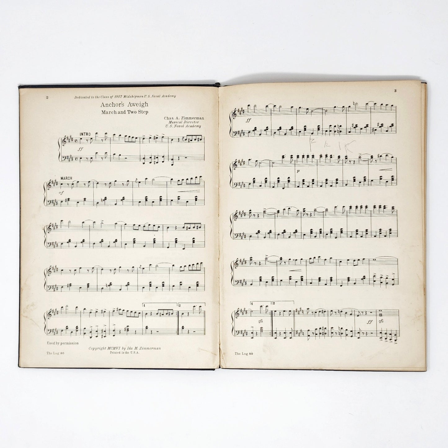 Song Book of the U.S. Naval Academy — 1922 Antique Hardcover