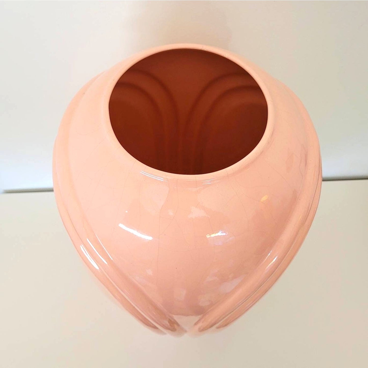 Extra Large 20-Inch 1980s Pink Haeger Floor Vase | MCM | Mod | Hollywood | Revival | Art Deco