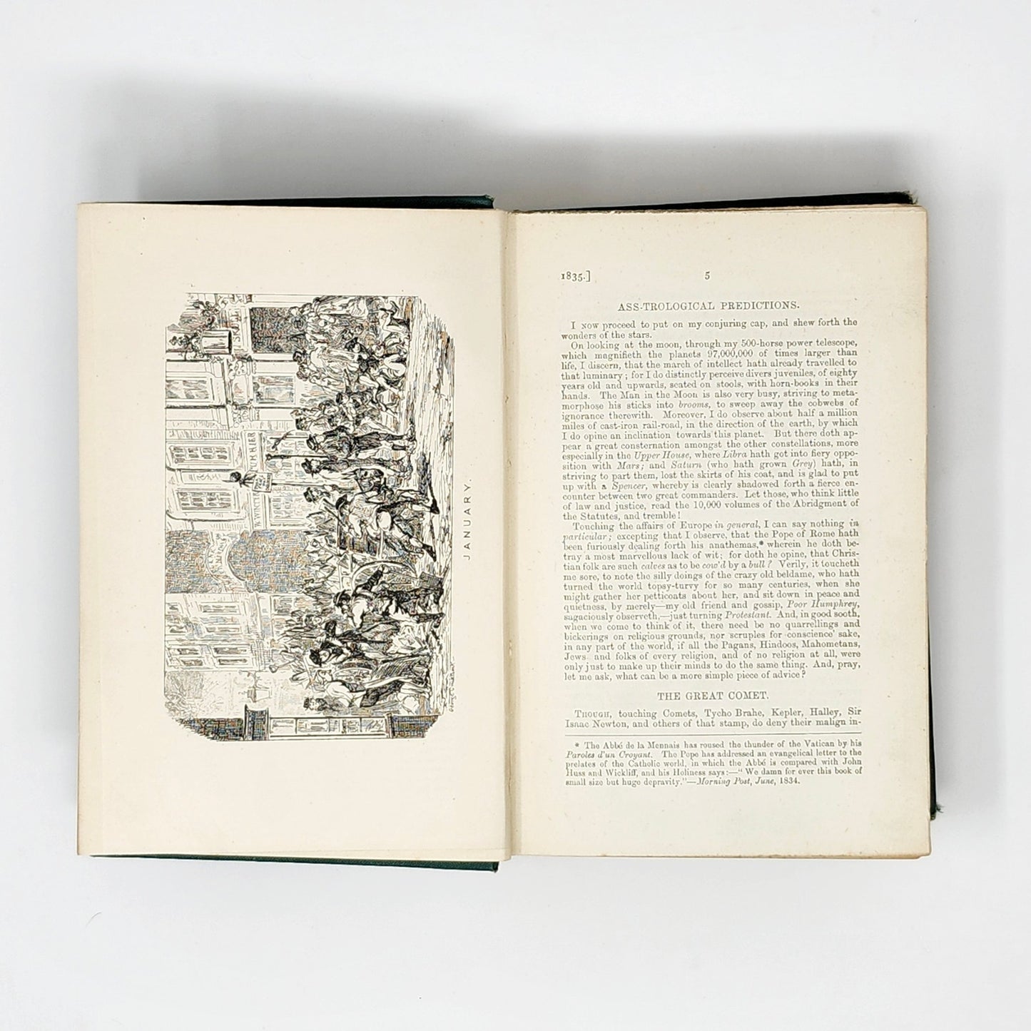 The Comic Almanack, 1st Series — Cruikshank, 1887 Antique HC