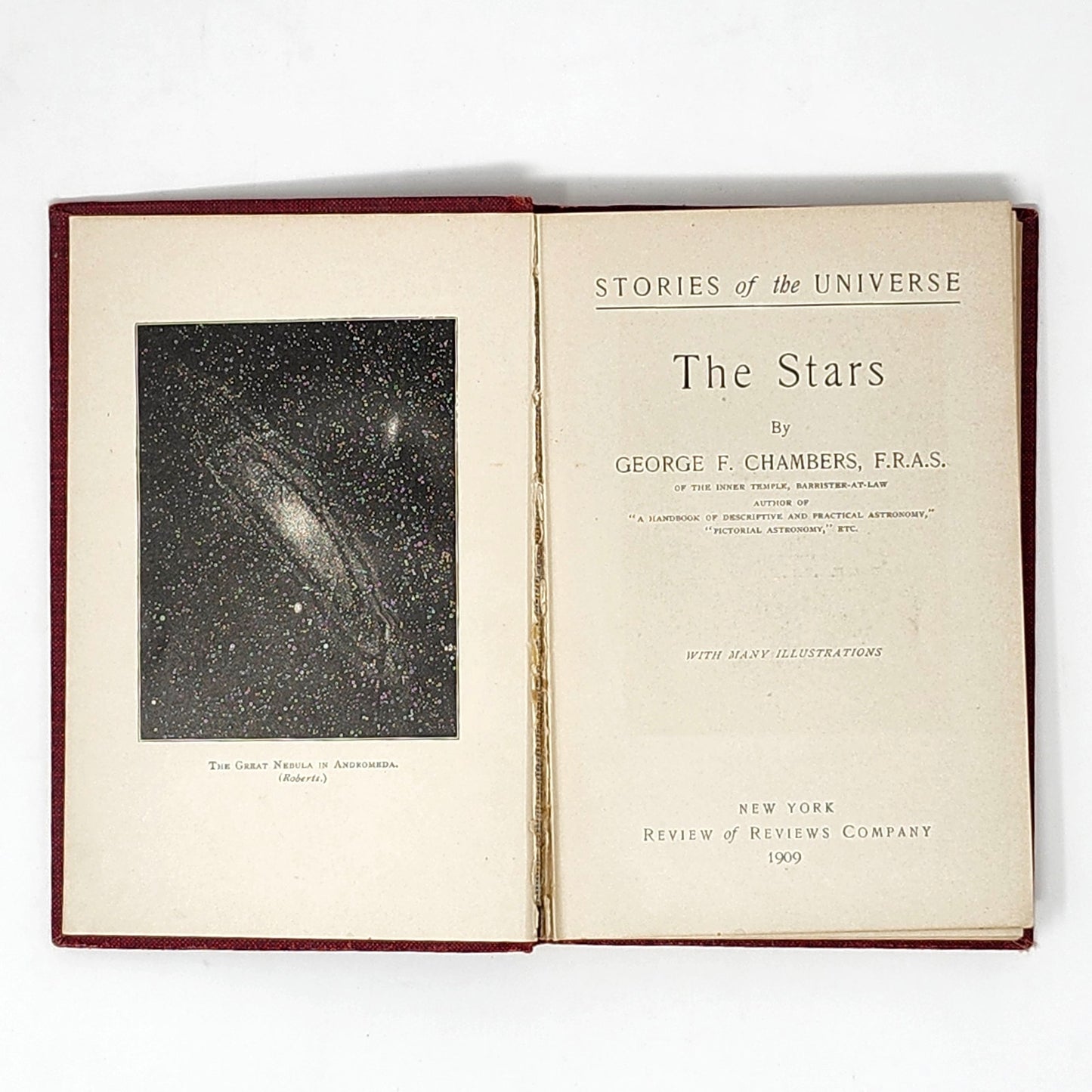 Stories of the Universe — 3-Vol Antique Set, 1909, Red & Gold HC