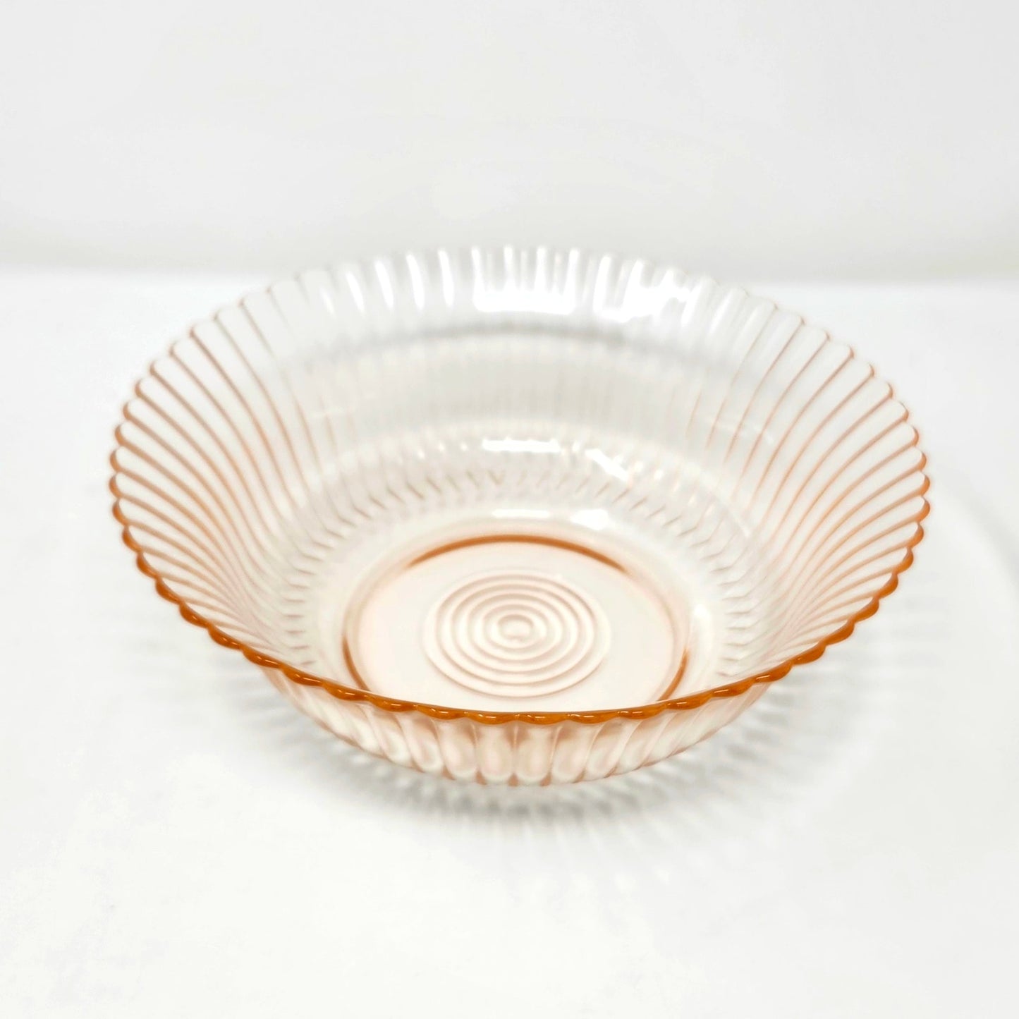 MacBeth-Evans Petalware Pink Depression Glass Bowl, 8" Large Fruit Bowl