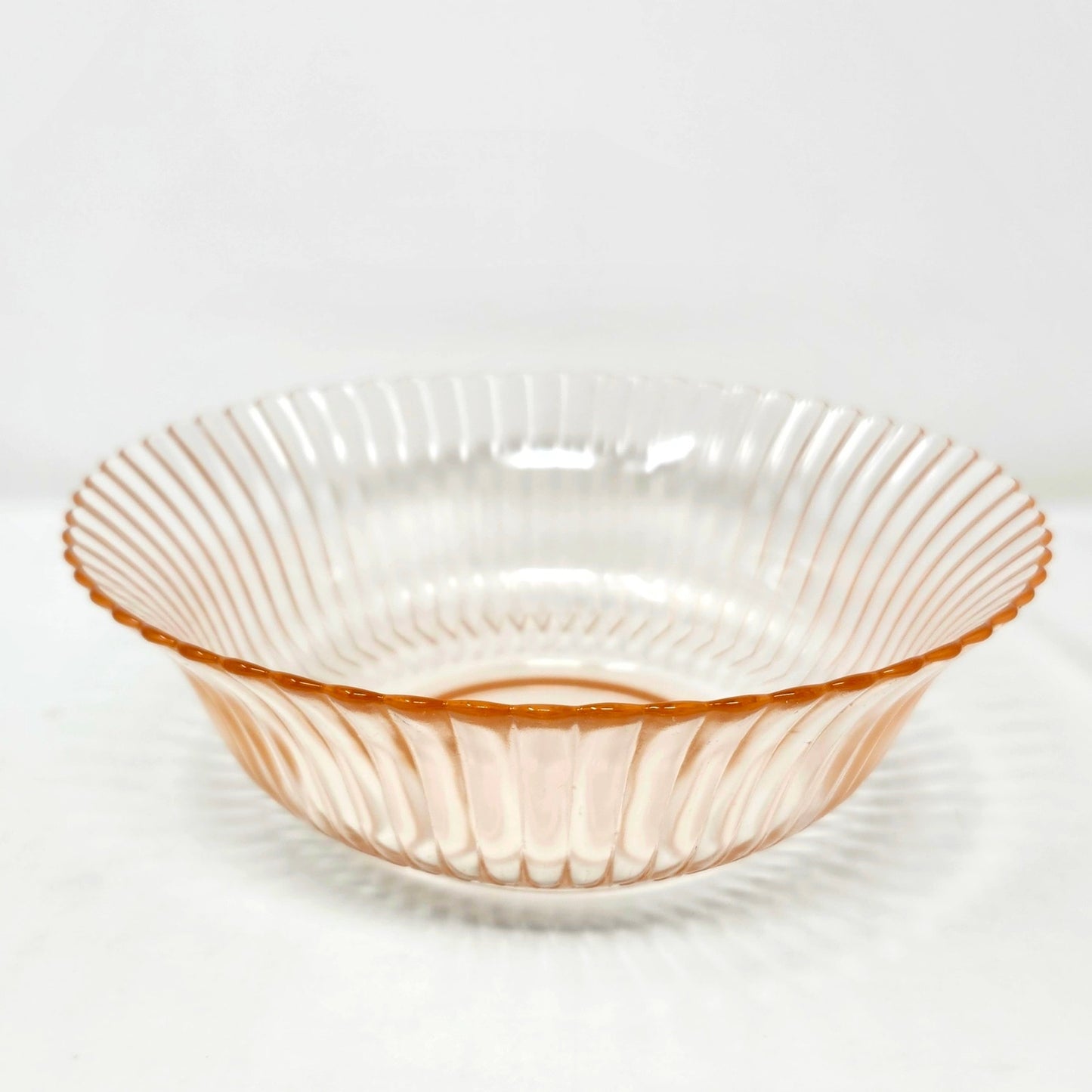 MacBeth-Evans Petalware Pink Depression Glass Bowl, 8" Large Fruit Bowl