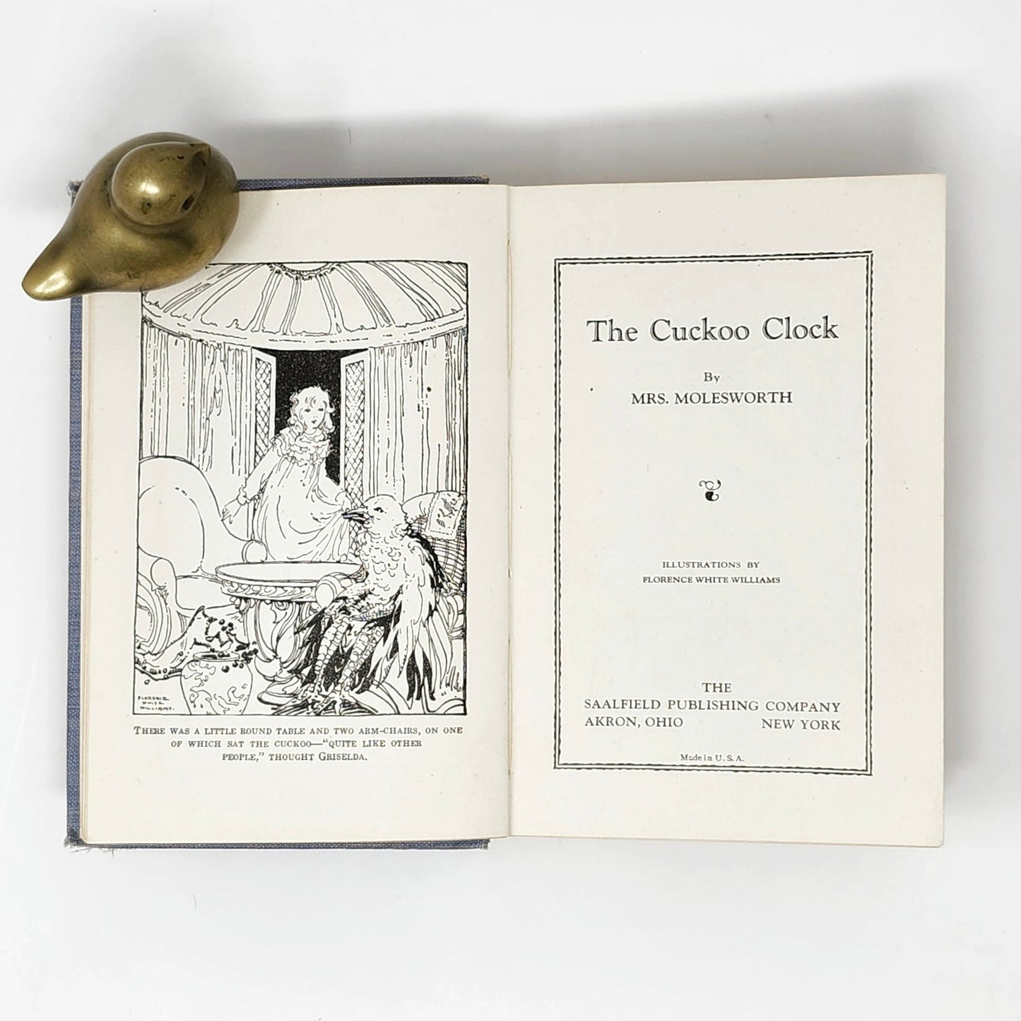 The Cuckoo Clock — Mrs. Molesworth, Saalfield, 1927 Antique HC