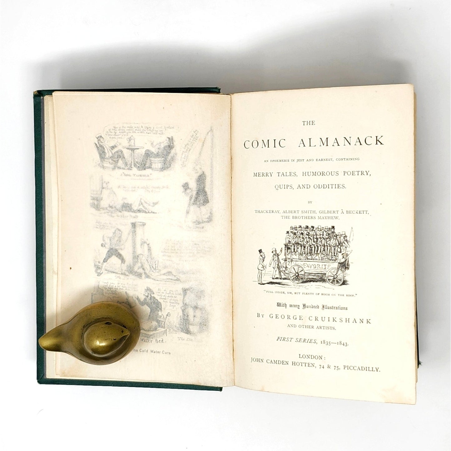 The Comic Almanack, 1st Series — Cruikshank, 1887 Antique HC