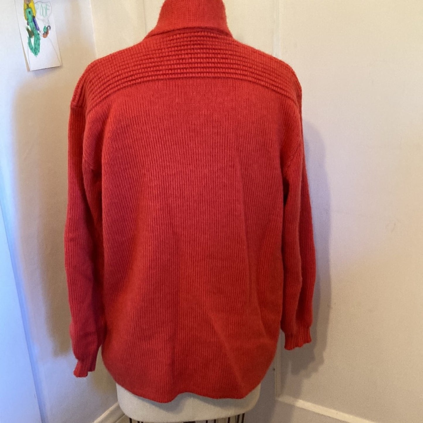 Peruvian Alpaca Open Shawl Neck Cardigan Sz M