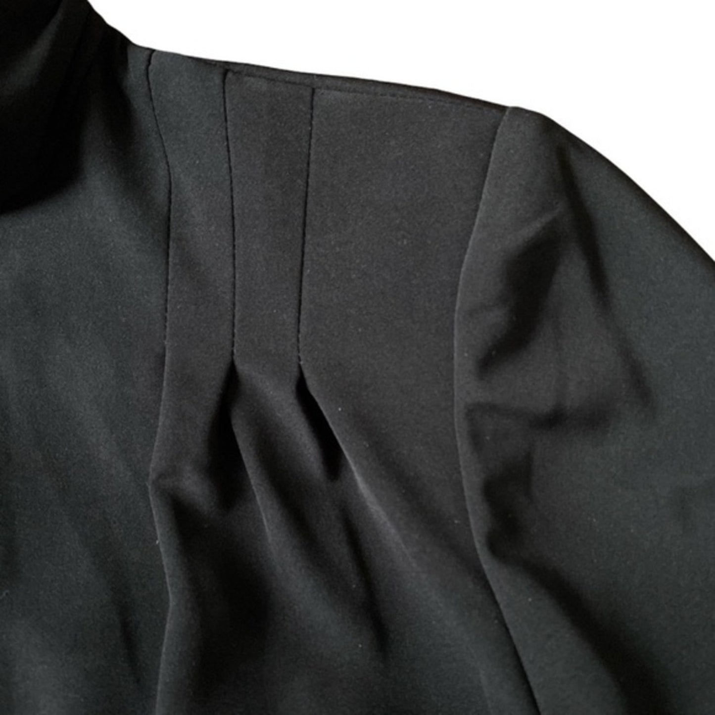 VINTAGE Doncaster Gathered Turtle Neck‎ Black Blouse Sz. M
