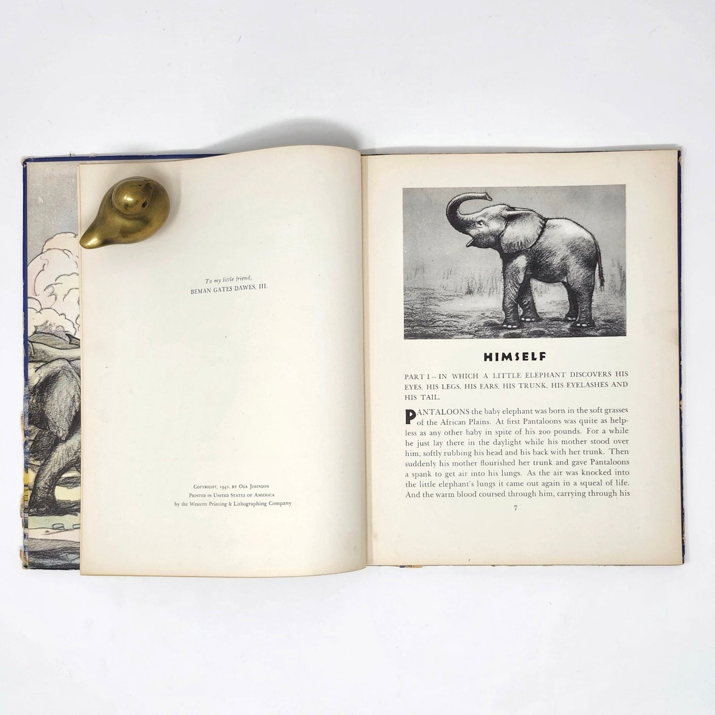 Pantaloons — Osa Johnson, Illus. A.A. Jansson, 1941 Vintage HC