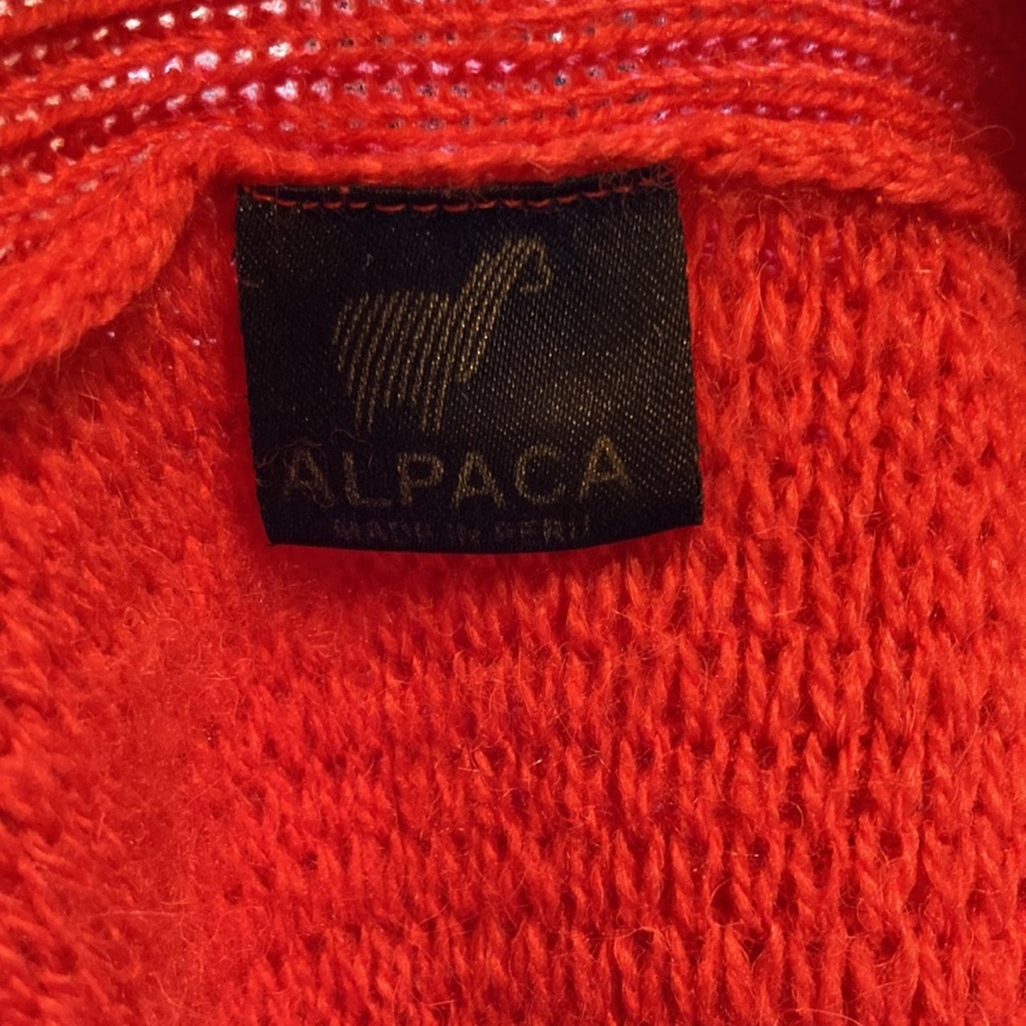 Peruvian Alpaca Open Shawl Neck Cardigan Sz M