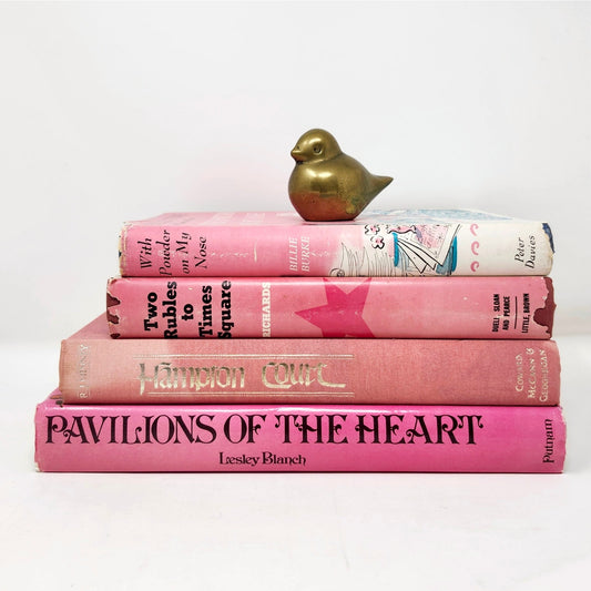 Vintage Pink Book Set of 4 — Billie Burke, Lesley Blanch & More