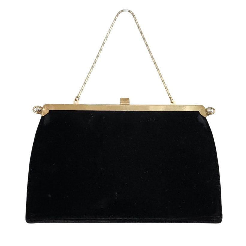 Lowy & Mund Convertible Evening Bag — Velvet & Grosgrain, 1940s–60s