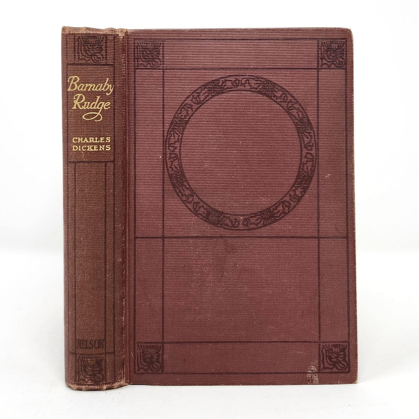 Antique Book Set | Brick Red Tones | Dickens, Acta Pilati