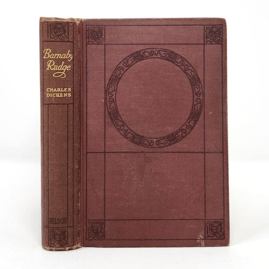 Antique Book Set | Brick Red Tones | Dickens, Acta Pilati