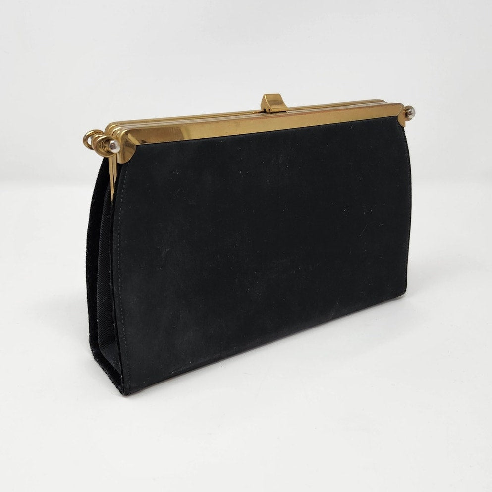 Lowy & Mund Convertible Evening Bag — Velvet & Grosgrain, 1940s–60s