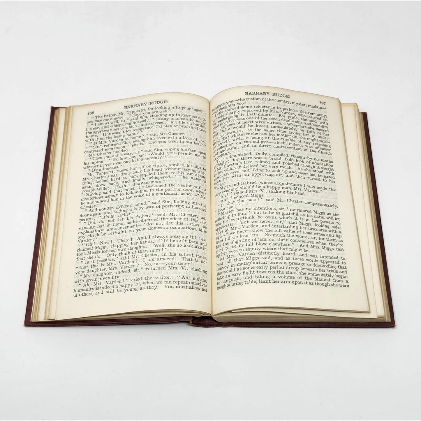 Antique Book Set | Brick Red Tones | Dickens, Acta Pilati