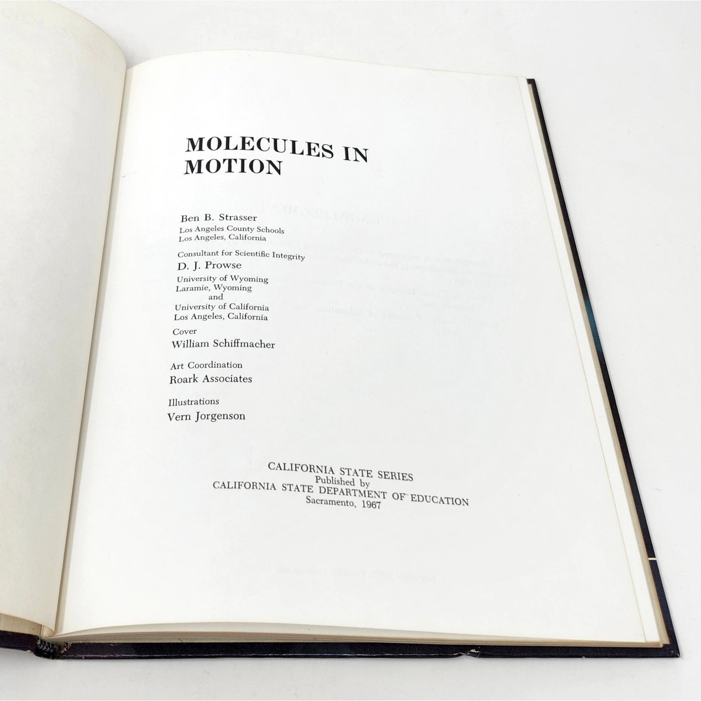 Molecules in Motion — Ben B. Strasser, 1967 Vintage Science HC