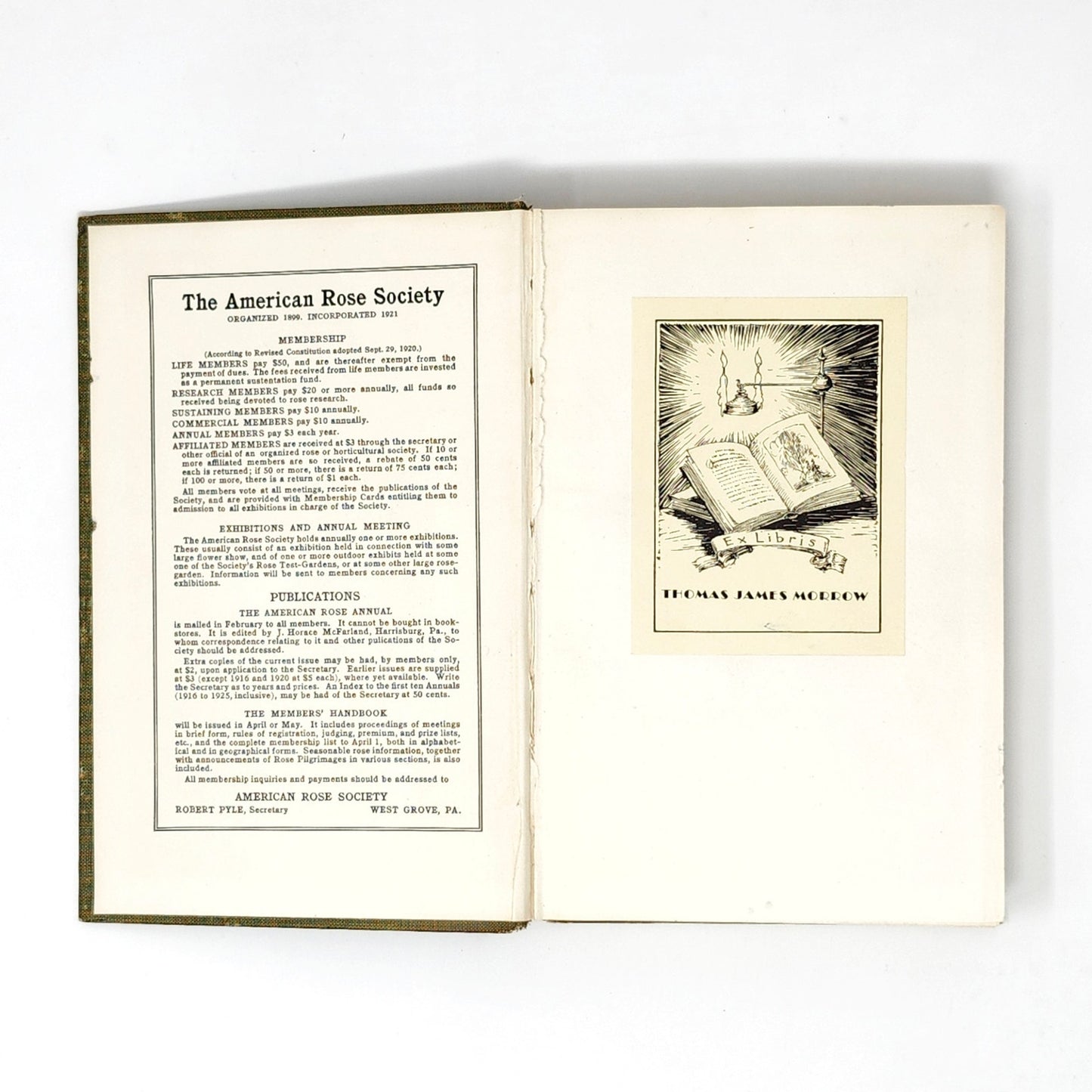 American Rose Annual 1926 — McFarland, Antique Rose Society HC