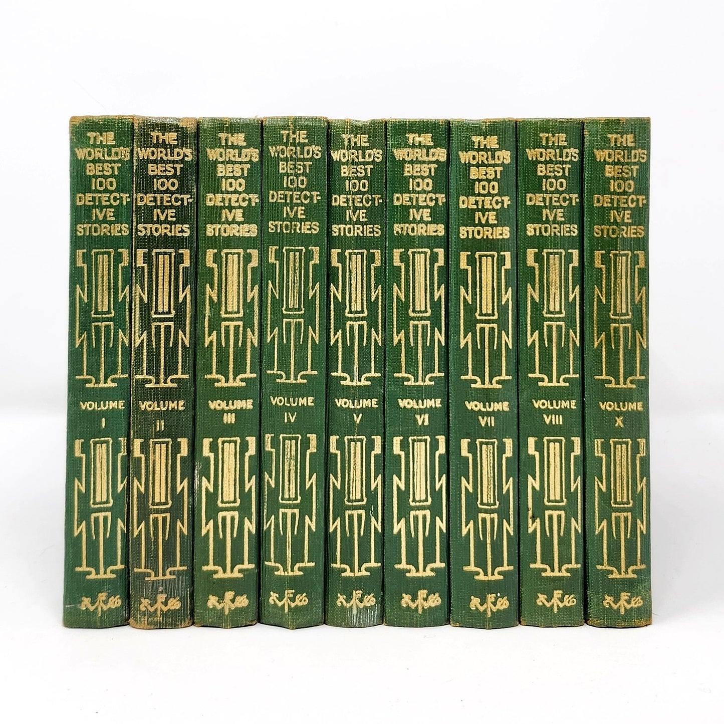 The World's Best 100 Detective Stories, Antique Hardcover Set of 9, 1929