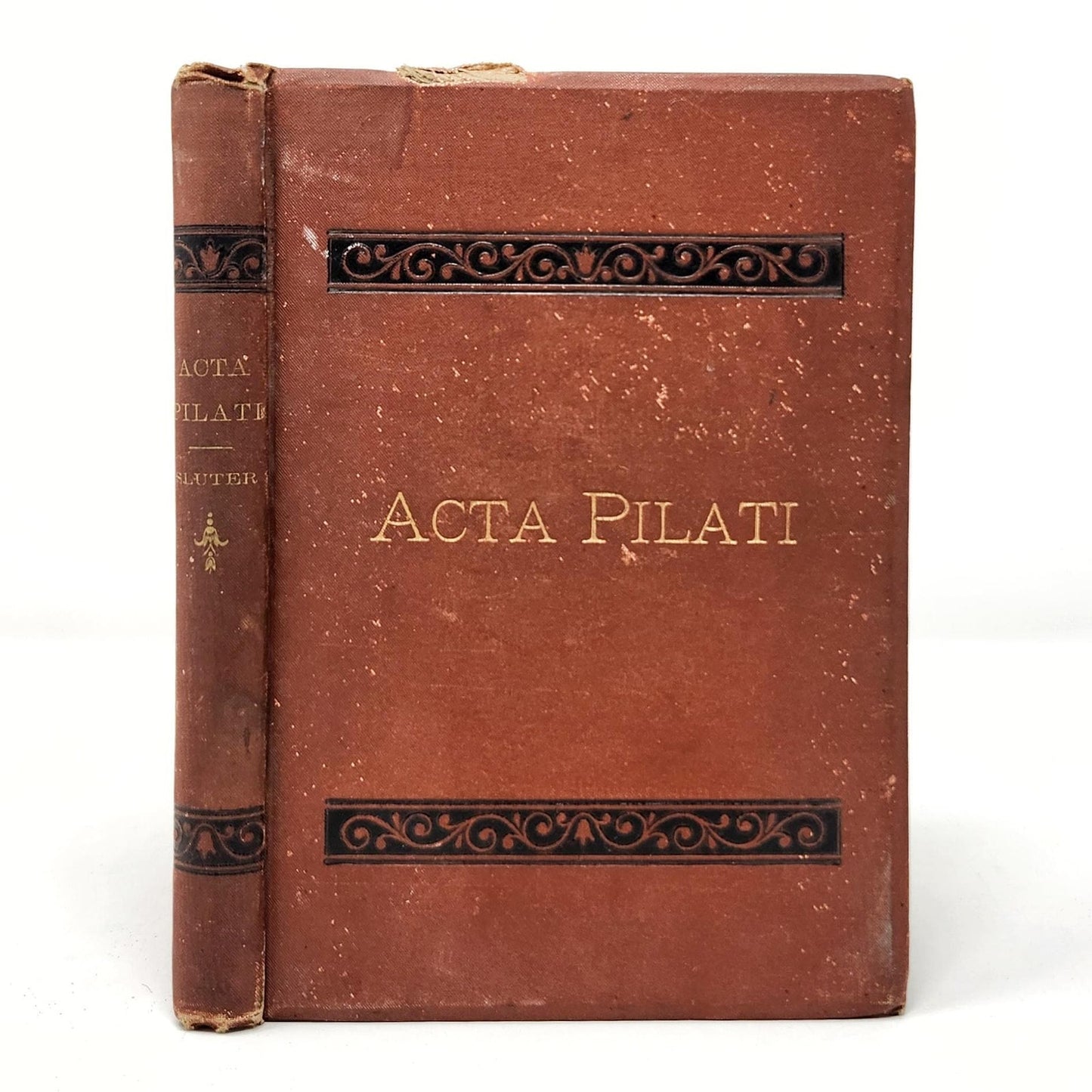 Antique Book Set | Brick Red Tones | Dickens, Acta Pilati