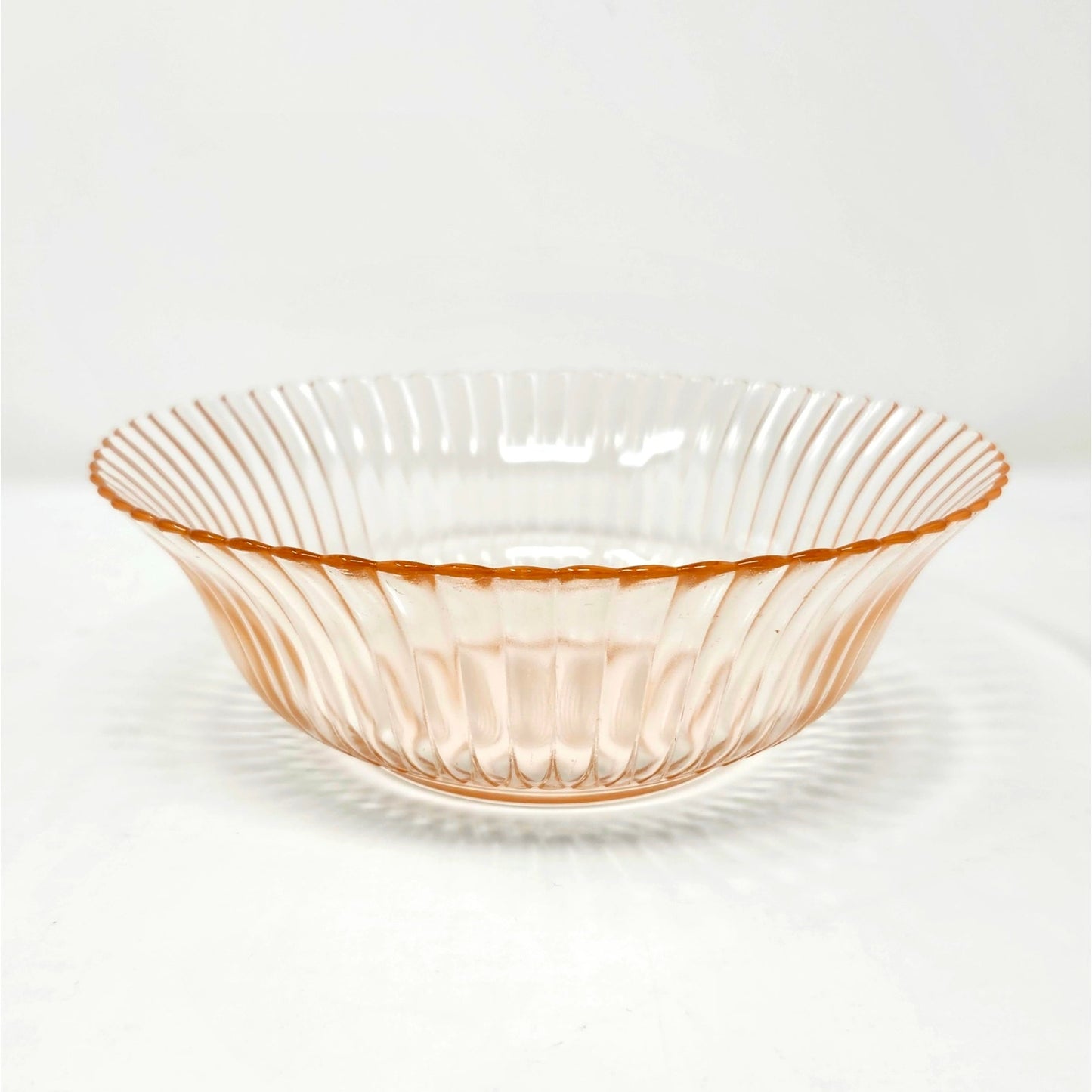 MacBeth-Evans Petalware Pink Depression Glass Bowl, 8" Large Fruit Bowl