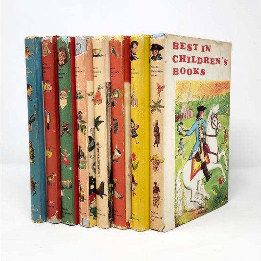Best in Children's Books Set of 8, 1959, Colorful Vintage Decorative Books