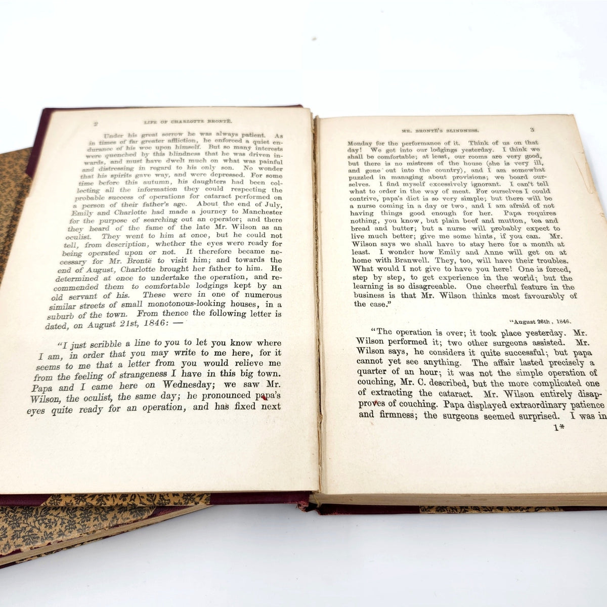 The Life of Charlotte Brontë — Gaskell, 2-Vol, 1890 Antique