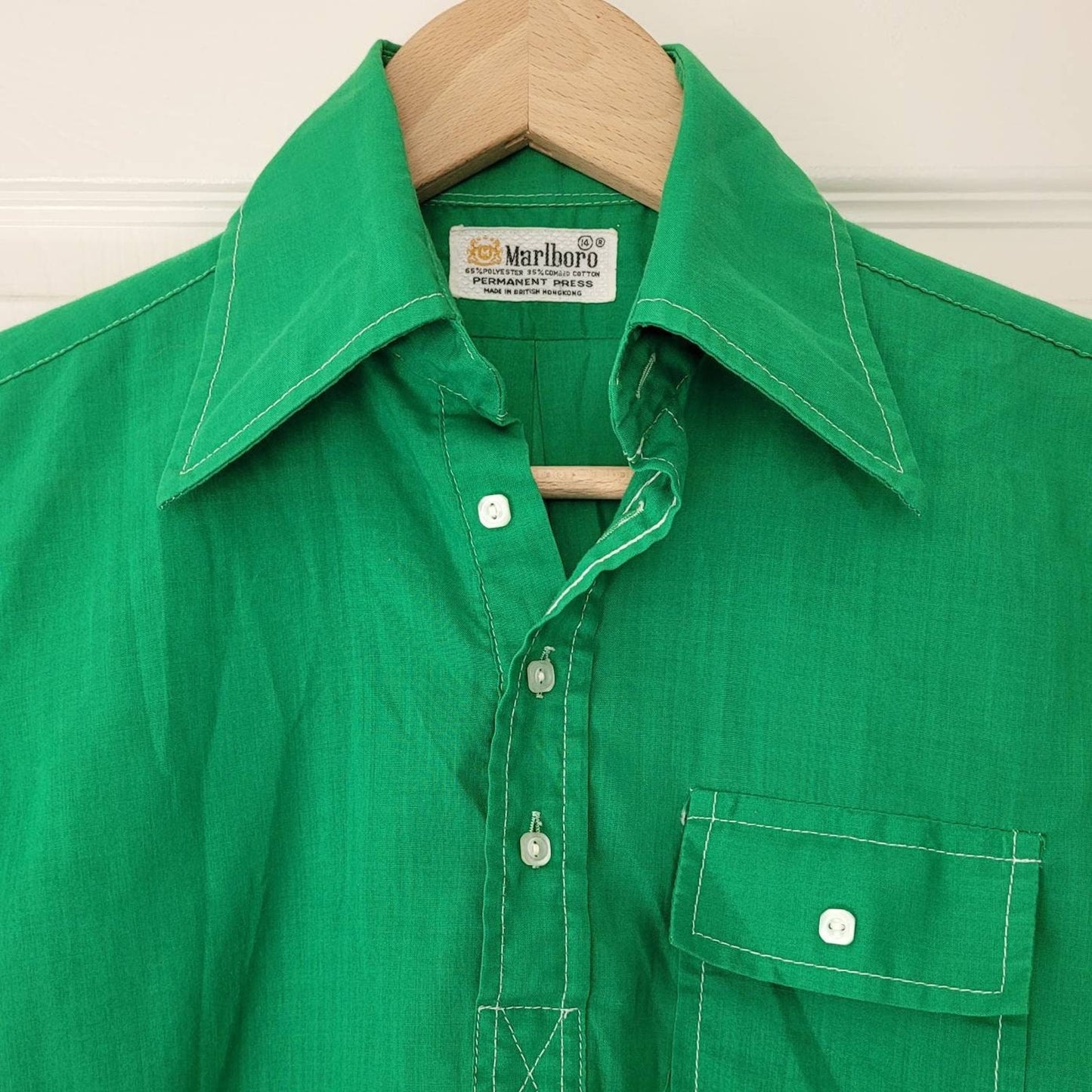 Vintage 1960s Marlboro Permanent Press Shirt